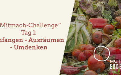 Tag 1: MUTTER ERDE – Mitmach – Challenge: Anfangen – Ausräumen – Umdenken